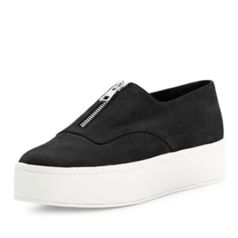 Vince Black and White Platform Sneakers